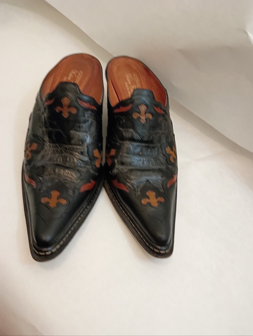 Donald Pliner Croc Effect Made In Italy Mule Women's Size 7.5 - Picture 2 of 15